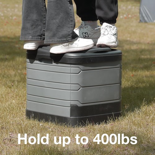 Orinal Portátil Actualizado TRIPTIPS para Camping Extra Grande Plegable XXXL, Gris - Imagen 6 de 9