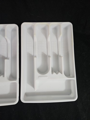 2 Rubbermaid Cutlery Tray Drawer Organizer 2925 White 13.5” x 11 3/8” x 1 7/8” - Picture 10 of 10