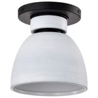 Nuvo Lighting Collins 8" Flush Mount, Ceramic/Silver Accents - 60-8011