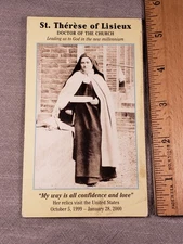 Vintage Holy Prayer Card St Therese Of Lisieux Religious Christian Gift B93