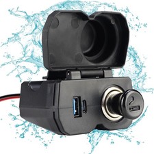 Motorcycle USB Charger Waterproof Dual USB Charger Power Adapter Socket Outlet