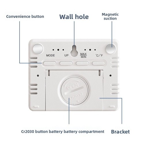 Magnetic Digital Alarm Clock Large LCD Screen Kitchen Clock Home Use - Picture 7 of 9