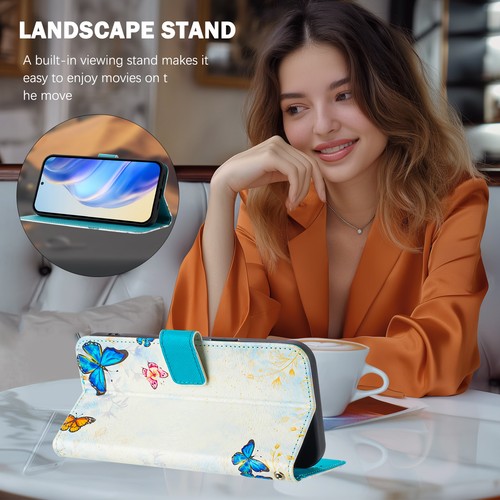 For Various Phone Hot Butterfly Card Wallet Case Bag Flip Stand Magnetic Cover - Picture 15 of 24