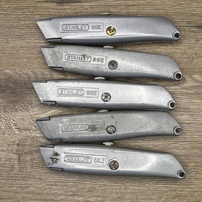 Lot C 5 Stanley 99E Retractable Utility Knife Box Cutter Made in USA
