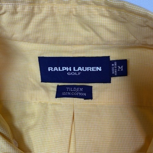 Ralph Lauren Golf Tilden Gelb Button Down Kurzarm Hemd Herren Größe M - Bild 2 von 5