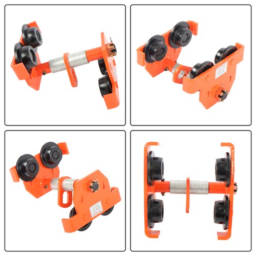  Dual Wheels Beam Trolley 4400 LBS/2 Ton Load Capacity 65-190mm Adjustable Oran - Picture 6 of 20