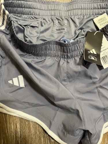 2023 Boston Marathon Adidas Women’s Shorts Gray / Small 4” Hy3269 - Picture 2 of 3