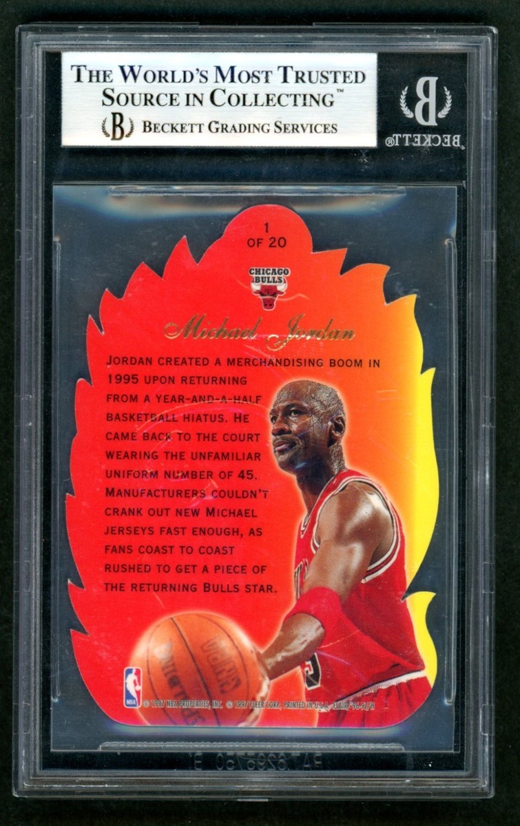 1996 Flair Showcase Michael Jordan Hot Shots #1 BGS 9 MINT | eBay
