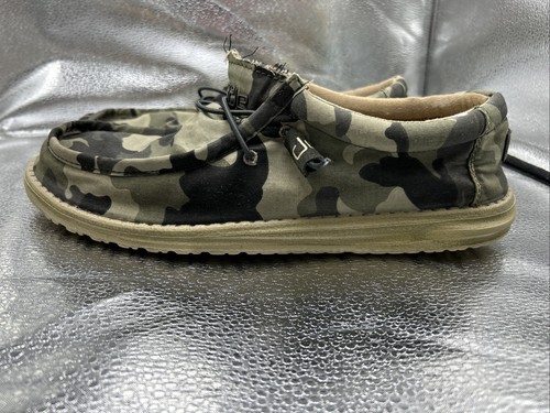 Hey Dude Shoes Sneakers Slip On Mens Size 13 Multi Camo Camouflage Wally Outdoor - Picture 4 of 12