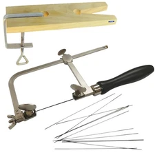 Jewelers Saw Frame Bench Pin & Saw Blades Jewelry Kit Sawframe Sawblades and Pin