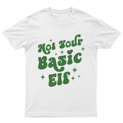 Not Your Basic Elf Christmas Holidays Herren Damen Grafik T-Shirt