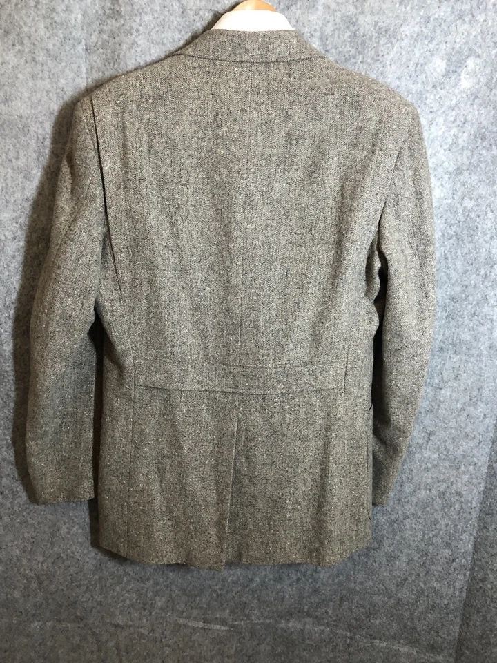 Blazer Strathmore Vintage 40L Gris Tweed 100% Lana Traje Abrigo Chaqueta Carrera EE. UU. Foto 4 de 4