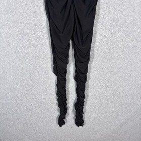 Mesh Ruched Bodysuit Jumpsuit Small Catsuit Scrunched Leg Dance All Night Sexy