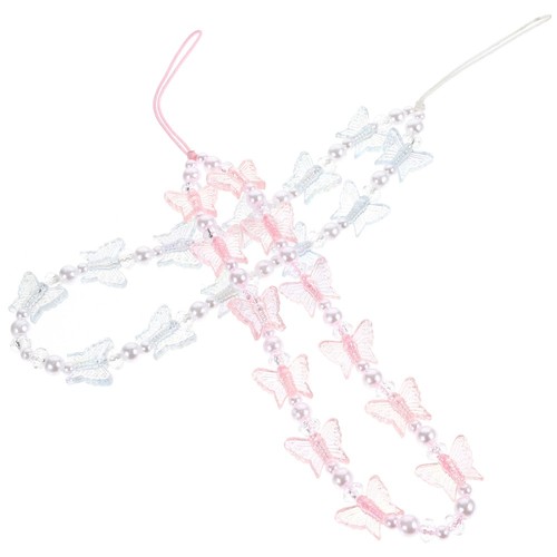 2 Pcs Butterfly Pearl Mobile Kette Telefonkette Perlen Für Telefonanhänger - 第 8/12 張圖片