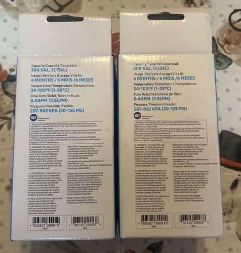 Samsung DA29-00003G Aqua-Pure Plus Refrigerator Water Filter 2x - Picture 2 of 4