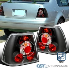 Black Fits 1999-2005 Volkswagen Jetta Bora MK4 Tail Lights Brake Lamp Left+Right