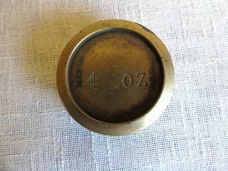 Antique 4oz George III? Brass Weight GR Crown 534 51
