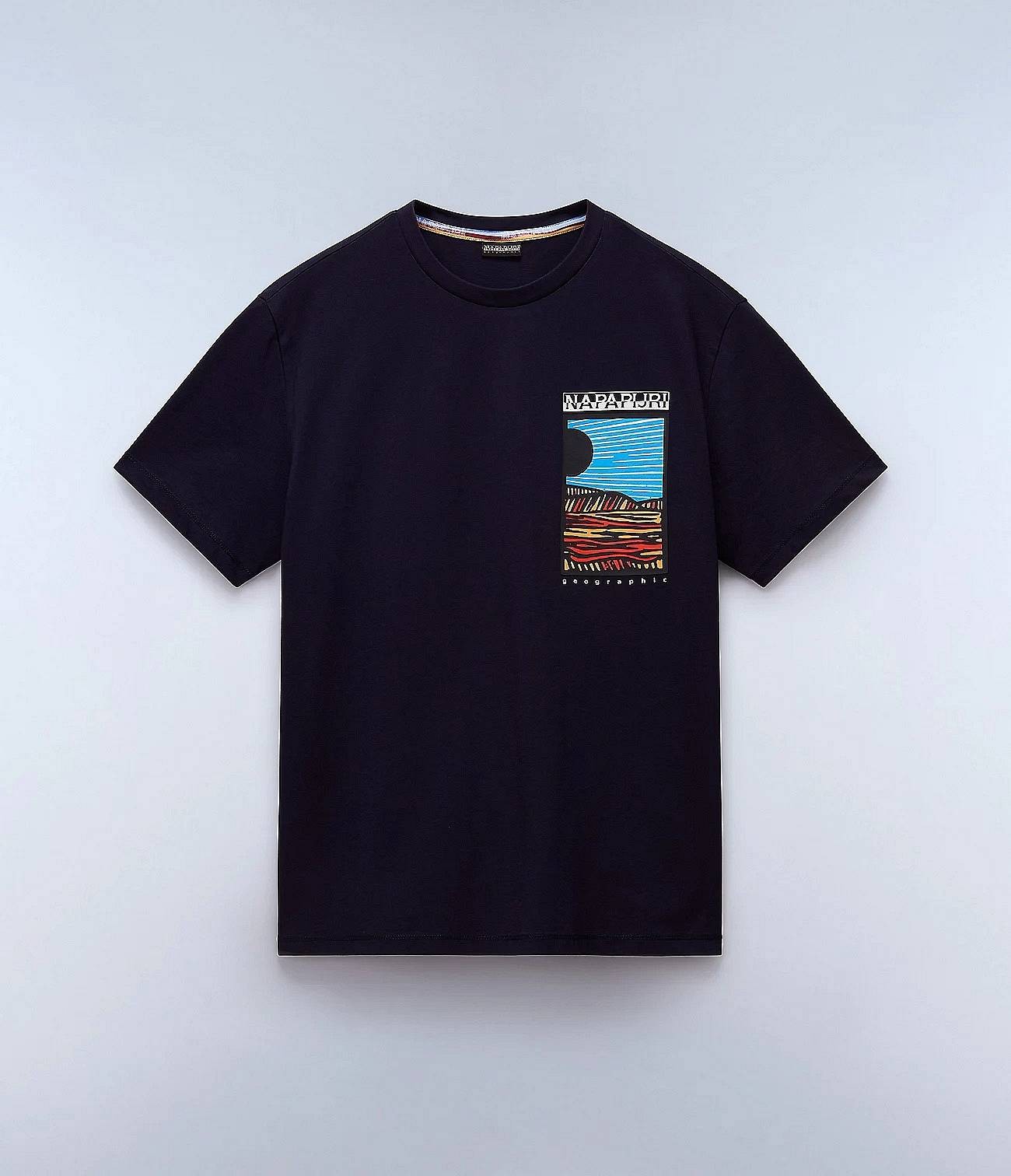 Футболка Napapijri S-valdor Blu - Футболки Taglia L Abbigliamento Uomo Maniche Corte