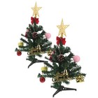  2 Sets Tabletop Mini Christmas Tree Small Trees Artificial Pine Fake