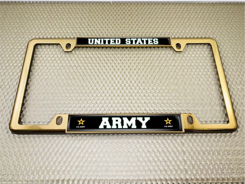 Ejército de los Estados Unidos con logotipo de estrella - Marco de matrícula de coche de metal personalizado de 4 orificios - Imagen 17 de 19