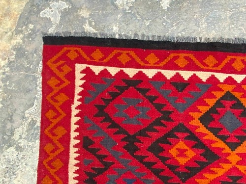 Afghan Kilim Flat Weave Kilim Large kilim Hand Woven Kilim 7x10 ft Free Ship - Picture 7 of 8