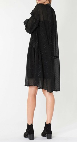 Robes midi surdimensionnées noires transparentes Georgette REPLAY taille S prix de prix de vente 170 £ - Photo 4/11