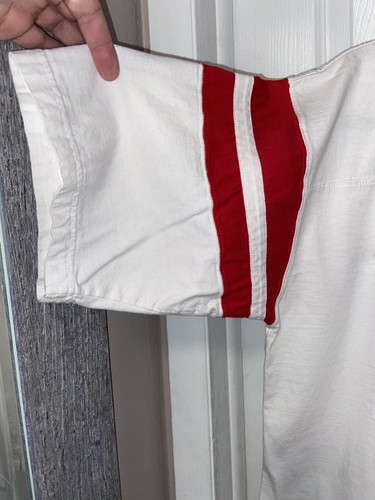 VTG Lee Sport NFL Detroit Red Wings V Neck White Cotton T Shirt Men’s Size: M - Picture 5 of 13