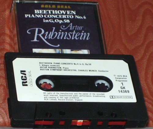 Beethoven Rubinstein Munch Piano Concerto No. 4 CASSETTE ALBUM Boston S O - Picture 2 of 10