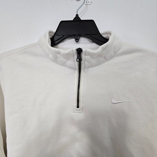 Nike 1/4 Zip Sweatshirt Embroidery Small Swoosh Logo Size L - Picture 5 of 13