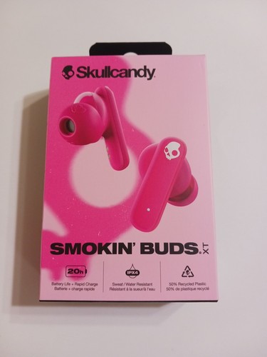 Auriculares internos inalámbricos Skullcandy Smokin' Buds XT rosa NUEVO - Imagen 8 de 11