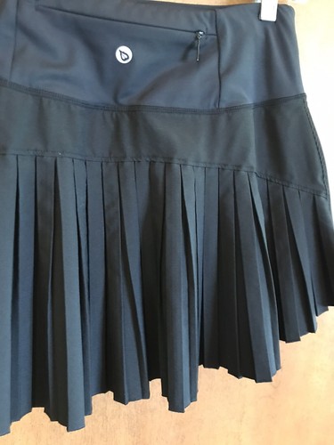 Women’s Medium BALEAF Black Pleated Tennis Skirt Skort High Waist Pockets Liner - Picture 7 of 10