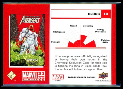 Blade 2021-22 Upper Deck Marvel Annual #10 *Menge* - Bild 2 von 2