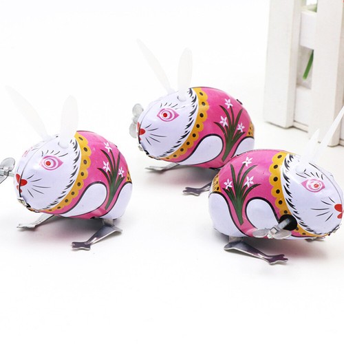 6 Pcs Clockwork Gift Metal Bunny Toy Wind Up Jumping Toy Children Jumping Rabbit - Picture 11 of 11