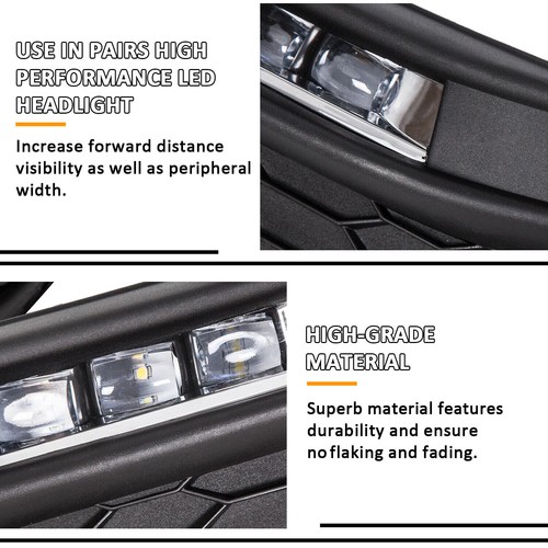 Clear Lens LED Fog Lights Lamp w/Wiring Set For 2016-2017 Honda Accord Sedan 4Dr - Picture 4 of 18