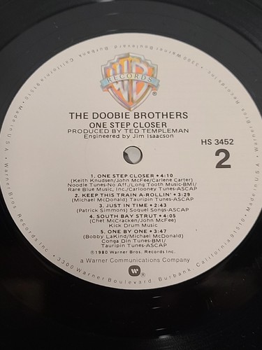The Doobie Brothers - ONE STEP CLOSER Vinyl LP Warner Bros (1980) HS-3452 - Picture 7 of 10