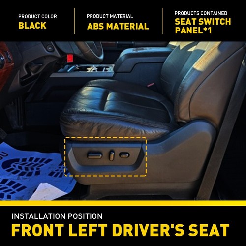 NEW For 11-16 Ford F-Super Duty Front Driver Seat Adjustment Bezel Trim Black - Picture 6 of 15