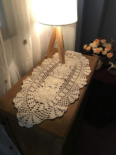 Vintage Hand Häkel Spitze Tischläufer Deckchen Kommode Schal Hochzeit Party Deko - Bild 6 von 45