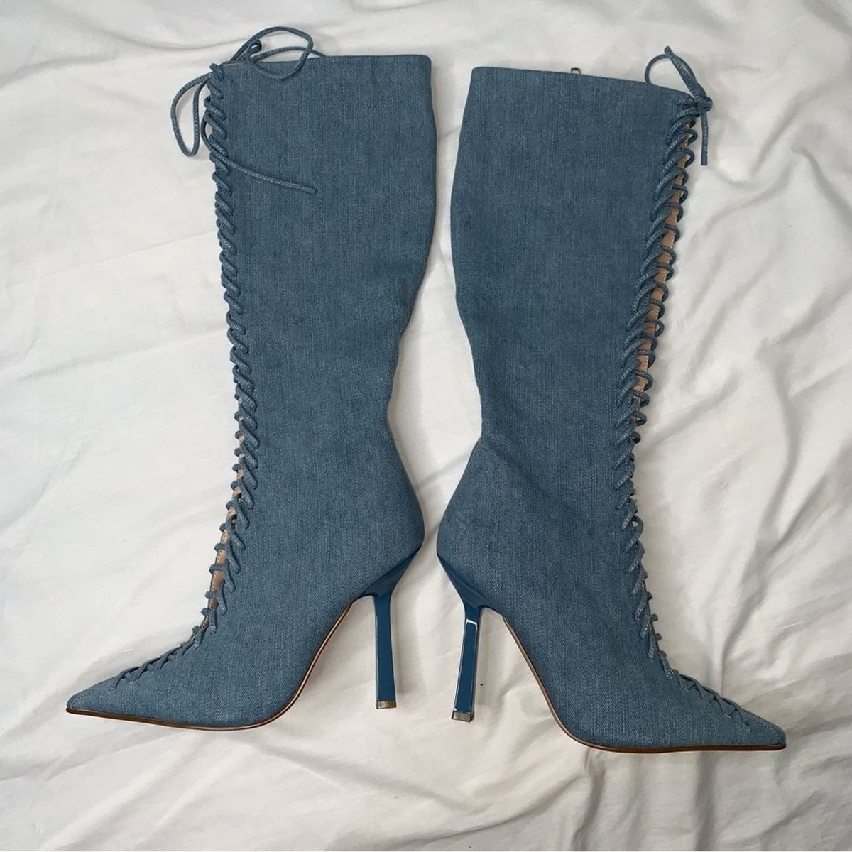 NEW Steve Madden Women's Denim Killa Knee High Boot Size 8M