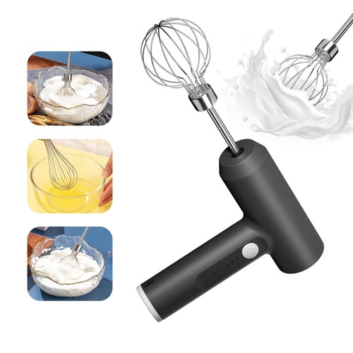 3 Speeds Hand Mixer Electric Whisk Wireless Portable Hand Whisk USB Rechargeable - Picture 7 of 7