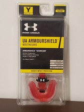 Under Armour UA ArmourShield Mouthguard w/ detachable Strap Red Youth Ages 11-
