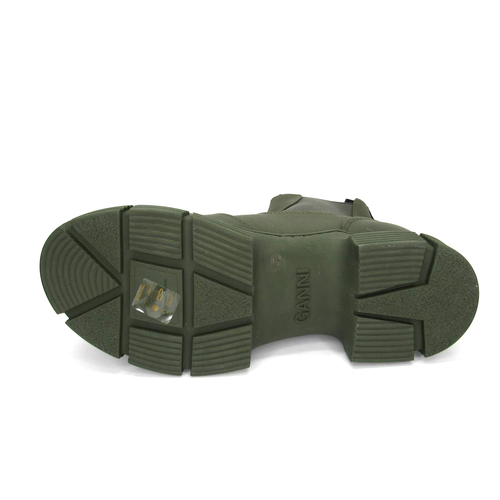 Ganni Damen Gummi City Stiefeletten S1526 in Kalamata Grün Gr. 37 - Bild 7 von 9