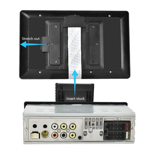 10.1'' Single 1 Din Touch Rotatable Scree Car Stereo Radio Apple/Android Carplay - Picture 12 of 14