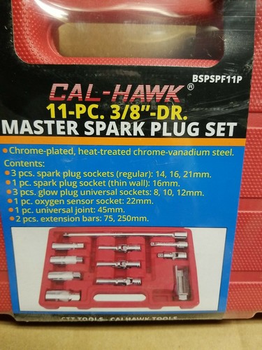11pc Master Spark Plug Socket Set Sockets-Spark Plug & Glow Plug Oxygen Sensor - Picture 2 of 2