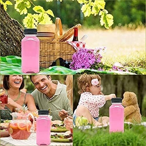5 Pcs 6 Ounce Plastic Juice Bottles, Clear Bulk Beverage Containers, for Smoo... - Picture 6 of 7
