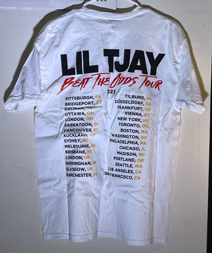 Lil TJay Beat The Odds Tour 2023 Men's XL T-Shirt White - BRAND NEW OG - Picture 7 of 7