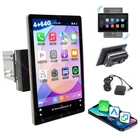 Android 13 Double Din 10.1" Rotatable Touch Screen Car Stereo Radio Carplay GPS