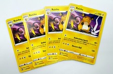 Raichu Playset 050/195 x4 4x Pokémon Cards 2022 Silver Tempest