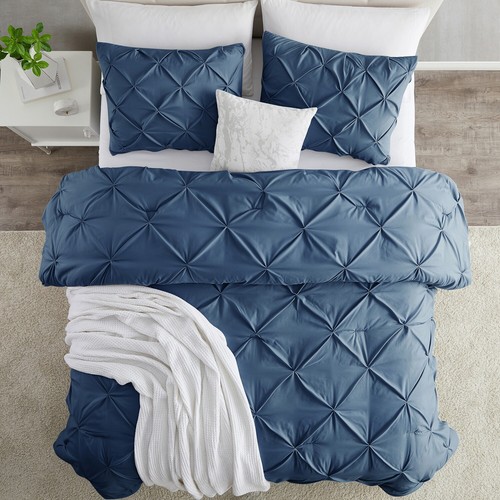 Down Alternative Comforter Set - 3 Piece Pinch Pleat Style Comforter with Shams - Picture 54 of 90