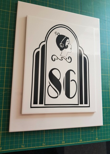 ART DECO LARGE PERSONALISED HOUSE NUMBER NAME SIGN CERAMIC SIGN ANY NUMBER - Picture 5 of 5