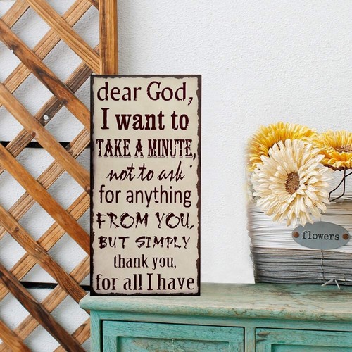 Inspirational Wall Plaque with Sayings Rustic Wood Wall Decor Sign Wood Plaque W - Picture 6 of 8